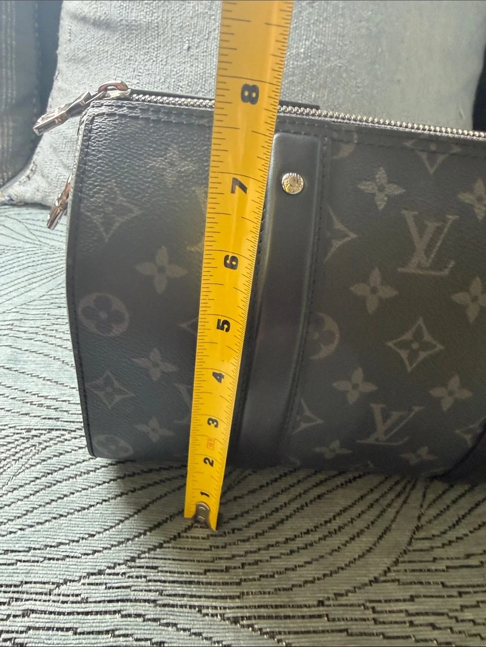 Designer INSPIRED  lvBlack Monogram Eclipse Messenger Bag with Adjustable Strap